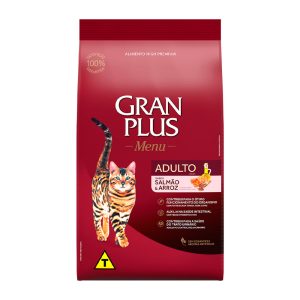 Ração GranPlus Para Gatos Adultos Sabor Salmão e Arroz - 1kg