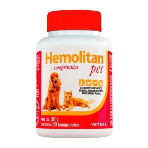 Suplemento Hemolitan Pet Vetnil 30 Comprimidos