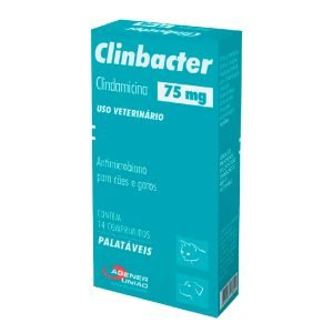 Clinbacter 75mg Para Cães E Gatos Agener União 14 Comprimidos