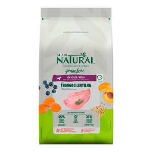 Ração Guabi Natural Grain Free Cães Adultos Raças Médias Frango e Lentilha 12kg