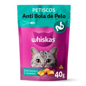 Petisco Whiskas Temptations Anti Bola de Pelo Gatos Adultos - 40g
