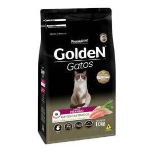 Ração Golden Gatos Adultos Castrados Sabor Frango - 1kg