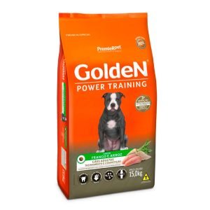 Ração Golden Power Training Cães Adultos Frango e Arroz 15kg