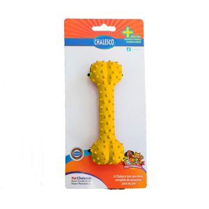 Brinquedo Chalesco Para Cães Osso Cravejado Cores Sortidas