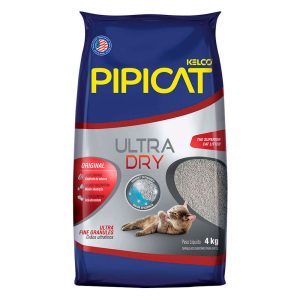Areia Higiênica Pipicat Ultra Dry Para Gatos - 4kg