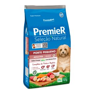 Ração Premier Seleção Natural Cães Adultos Pequeno Porte Frango e Batata Doce - 10,1kg