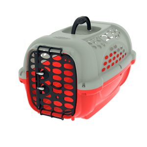 Caixa de Transporte Para Cães e Gatos Panther Plast Pet Vermelho Nº 4