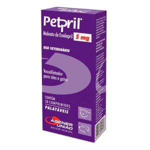 Petpril 5mg Para Cães e Gatos Agener União 30 Comprimidos