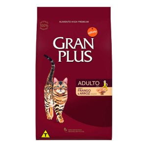 Ração GranPlus Gatos Adultos Sabor Frango e Arroz - 10,1kg