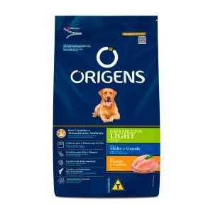 Ração Origens Cães Adultos Light Porte Médio e Grande Frango e Cereais - 3kg