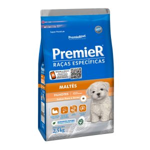 Ração Premier Raças Específicas Maltês Filhotes Peru e Arroz - 2,5kg