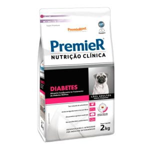 Ração Premier Nutrição Clínica Diabetes Cães Adultos Pequeno Porte - 2kg
