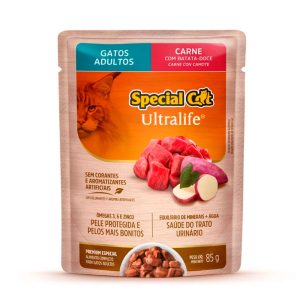 Ração Úmida Special Cat Sachê Gatos Adultos - Carne 85g