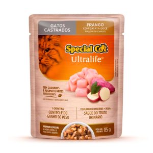 Ração Úmida Special Cat Sachê Para Gatos Castrados - Frango 85g