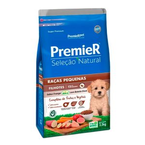 Ração Seleção Natural Premier Para Cães Filhotes Raças Pequenas Sabor Frango Com Batata Doce - 2,5kg