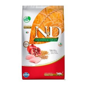 Ração Farmina N&D Ancestral Grain Para Gatos Adultos Sabor Frango e Romã - 400g