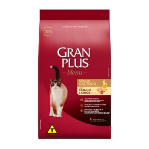 Ração Granplus Menu Para Gatos Sênior Castrados Sabor Frango E Arroz 10,1kg