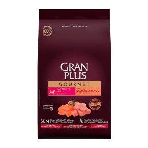 Ração GranPlus Gourmet para Cães Adultos de Porte Mini Salmão e Frango - 1kg