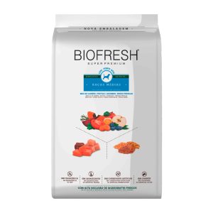 Ração Biofresh Para Cães Adultos Raças Médias Mix de Carne, Frutas e Legumes 10,1kg