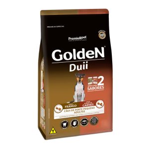 Ração Golden Duii Mini Bits Para Cães Adultos De Pequeno Porte Sabor Frango E Seleção De Carnes - 3kg