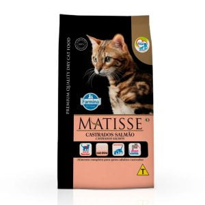 Ração Farmina Matisse Gatos Adultos Castrados Sabor Salmão - 800g