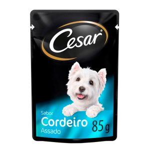 Ração Úmida Cesar Sachê Cães Adultos Cordeiro Assado ao Molho 85g