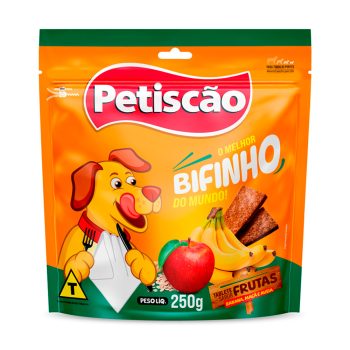 Bifinho Mastigavel Petiscao Tablete Frutas - 250g