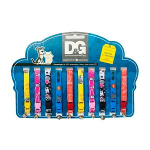 Coleira Com Guizo Para Gatos D&G Pet Cores Sortidas 1 Unidade