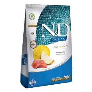 Ração Farmina N&D Ocean Gatos Adultos Castrados Salmão E Melão 1,5kg