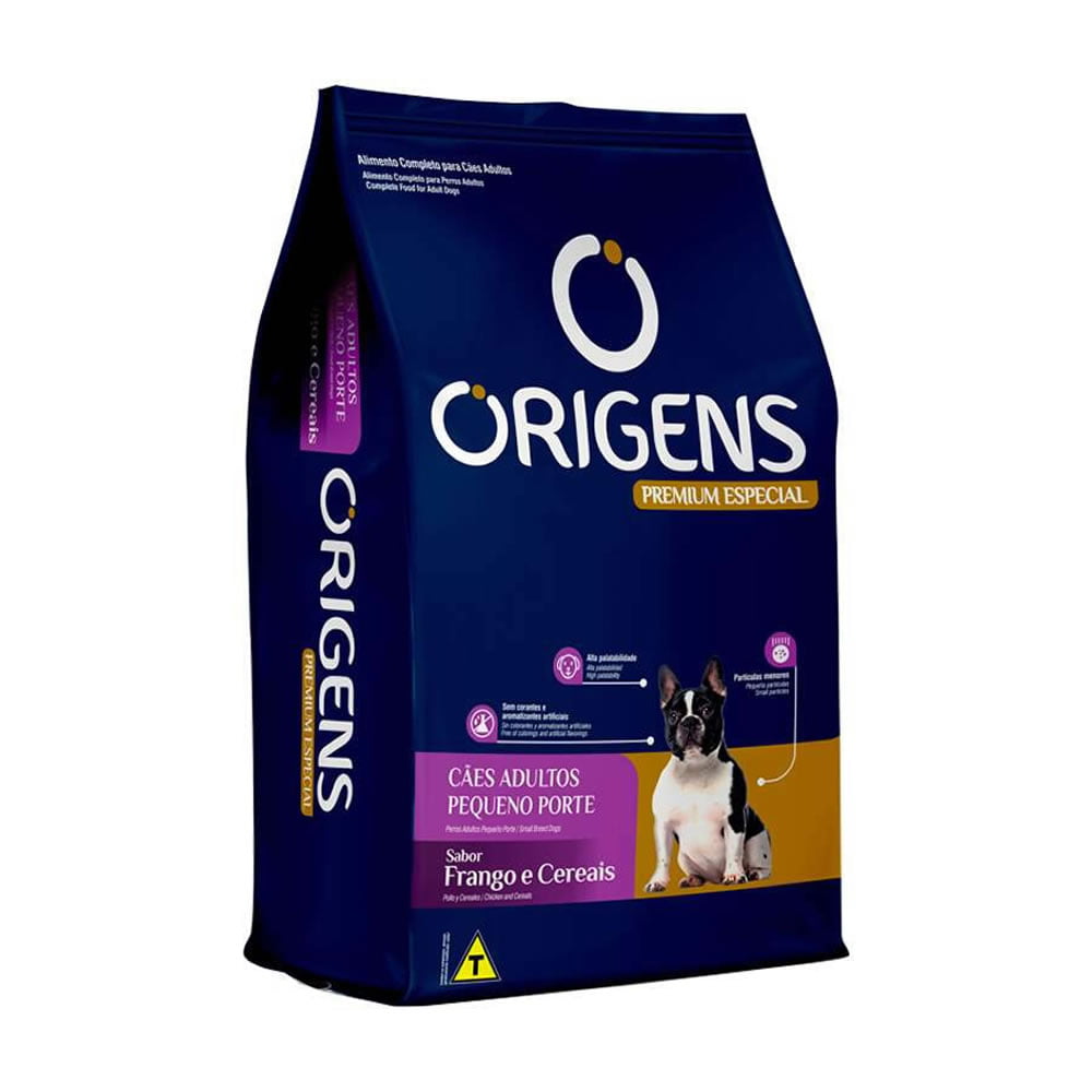 Ração Origens Cães Adultos Raças Pequenas Sabor Frango e Cereais - 10,1kg