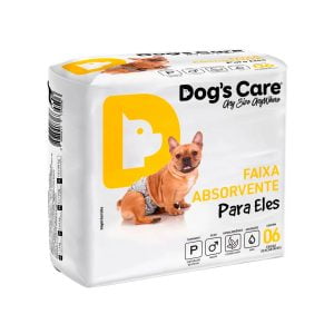 Fralda Higiênica Dogs Care Para Cães Macho Tam P 6 Unidades
