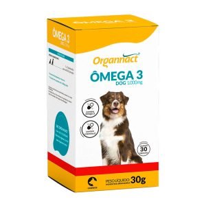 Suplemento Ômega 3 Dog 1000mg Organnact 30 Cápsulas