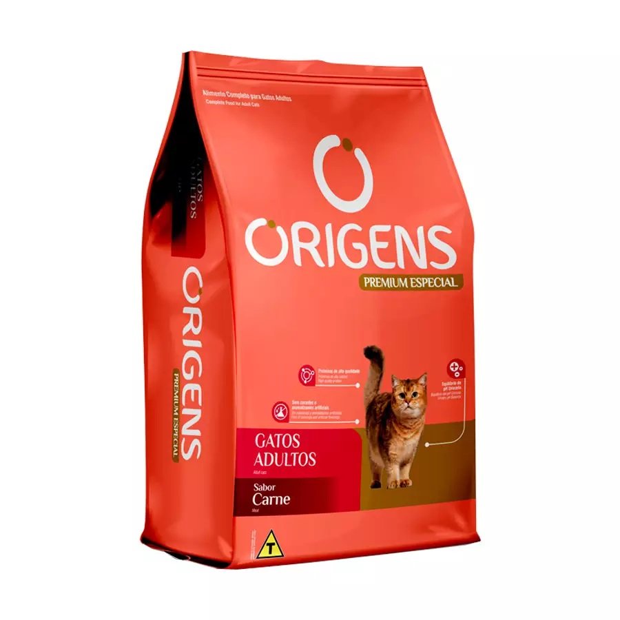 Ração Origens Gato Adulto Carne - 1kg