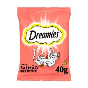 Petisco Dreamies para Gatos Adultos Salmão 40g