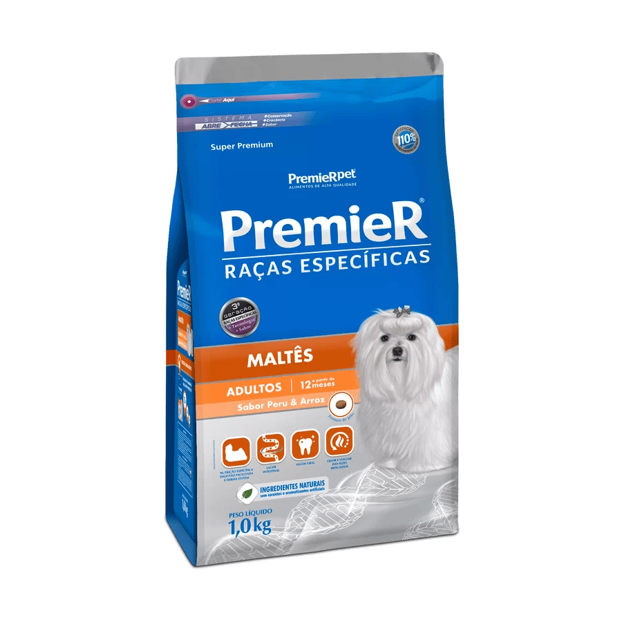 Ração Premier Raças Específicas Maltês Para Cães Adultos - 1kg