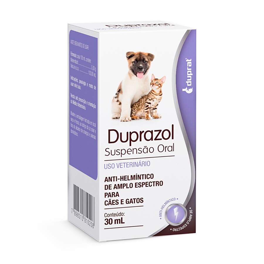 Vermífugo Duprazol Suspensão Oral Para Cães E Gatos 30ml