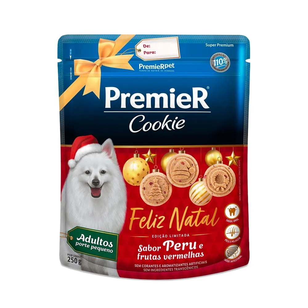 Biscoito Premier Cookie Cães Adultos Natal 250g