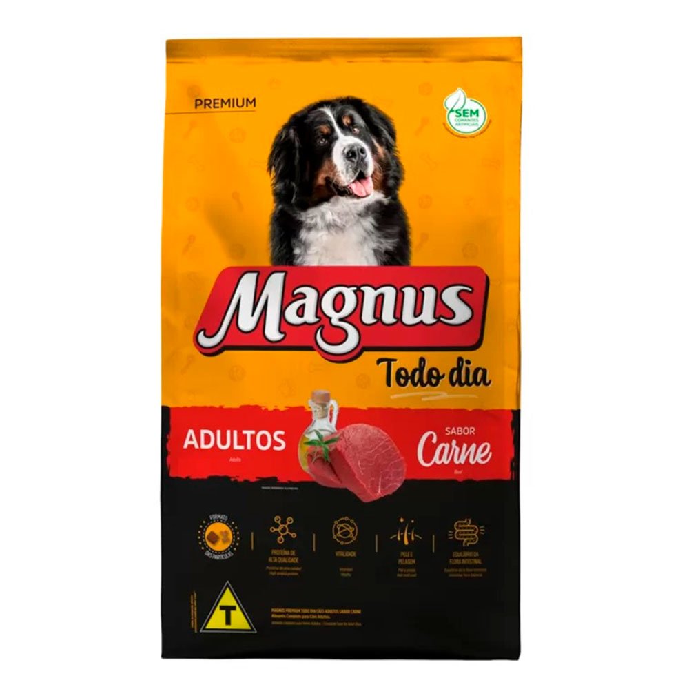 Ração Magnus Todo Dia para Cães Adultos Sabor Carne - 1kg
