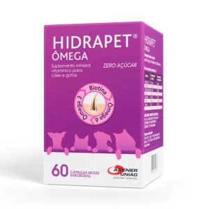 Suplemento Hidrapet Ômega Para Cães e Gatos Agener União 60 Cápsulas