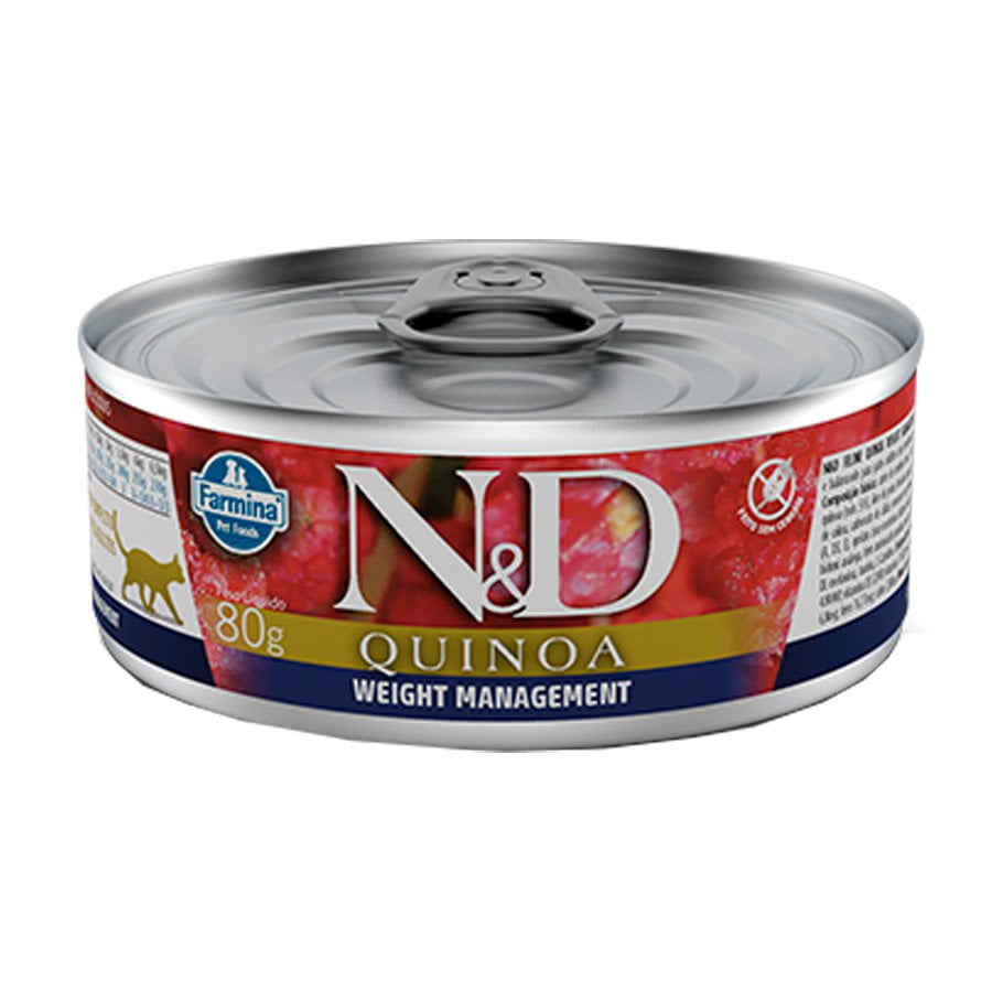 Ração Úmida Lata N&D para Gatos Quinoa - Weight Management 80g