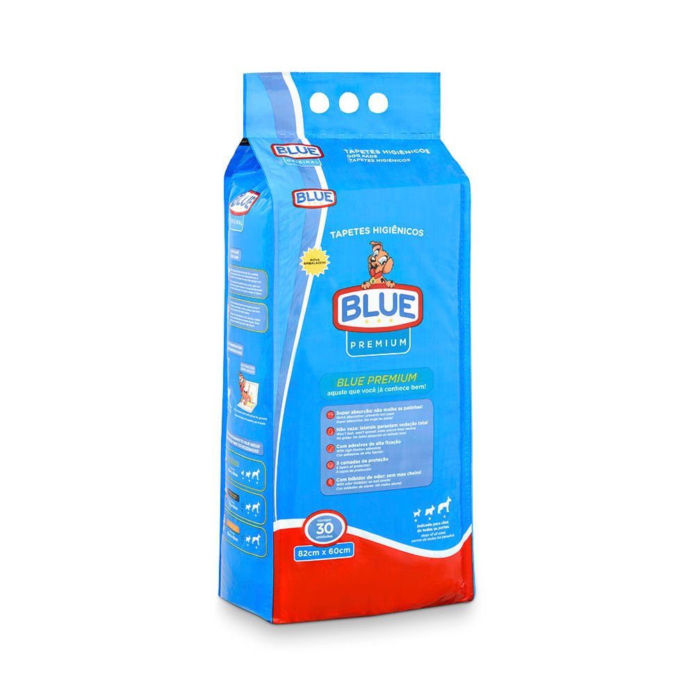 Tapete Higiênico Blue Premium 30 unidades