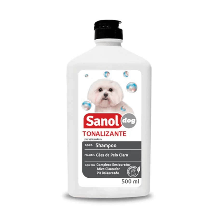 Shampoo Sanol Dog Tonalizante Para Pelos Claros 500ml