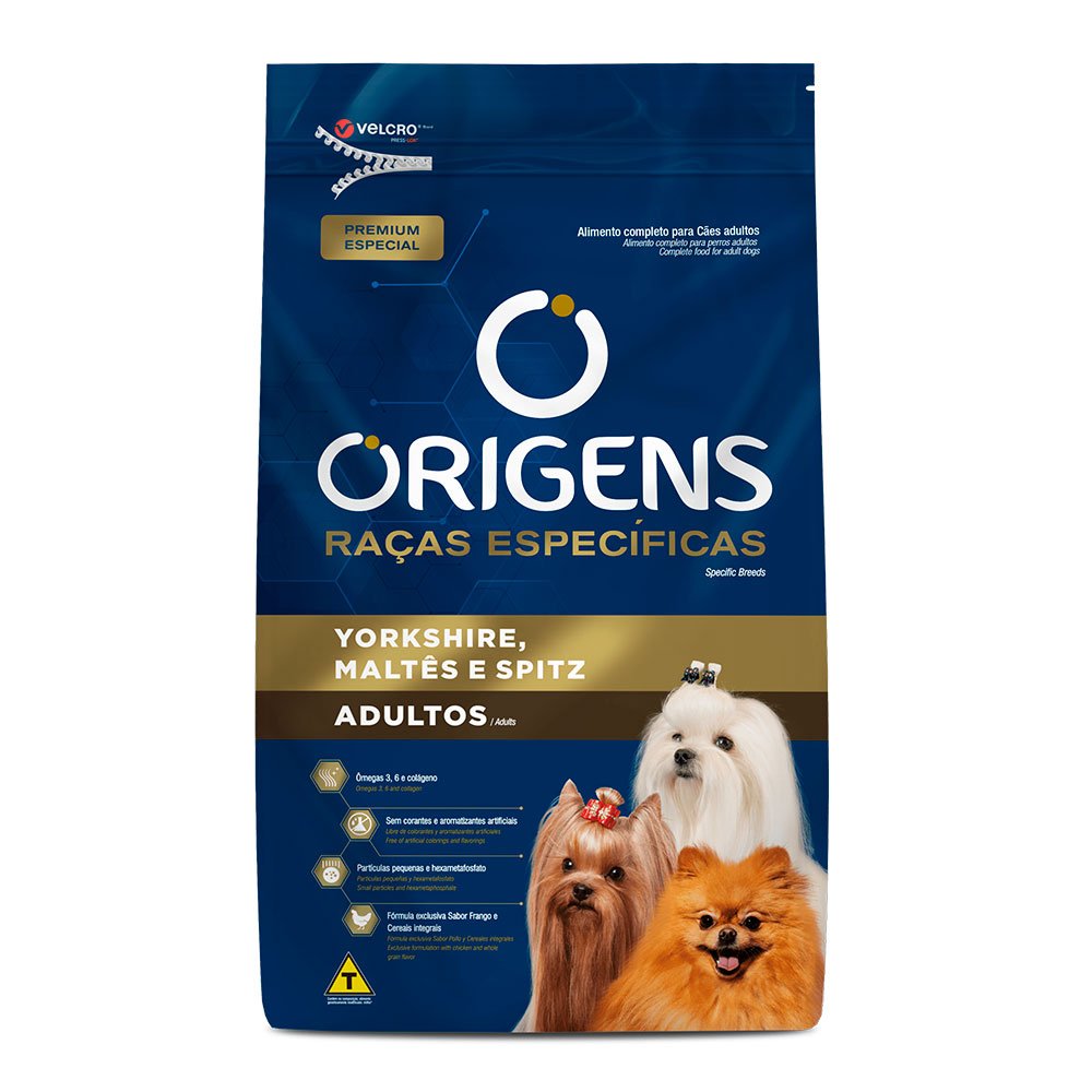 Ração Origens Raças Específicas Cães Adultos Yorkshire, Maltês e Spitz - 1kg