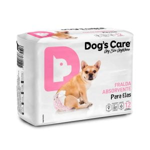Fralda Higiênica Dogs Care Para Cães Fêmeas Tam P 12 Unidades