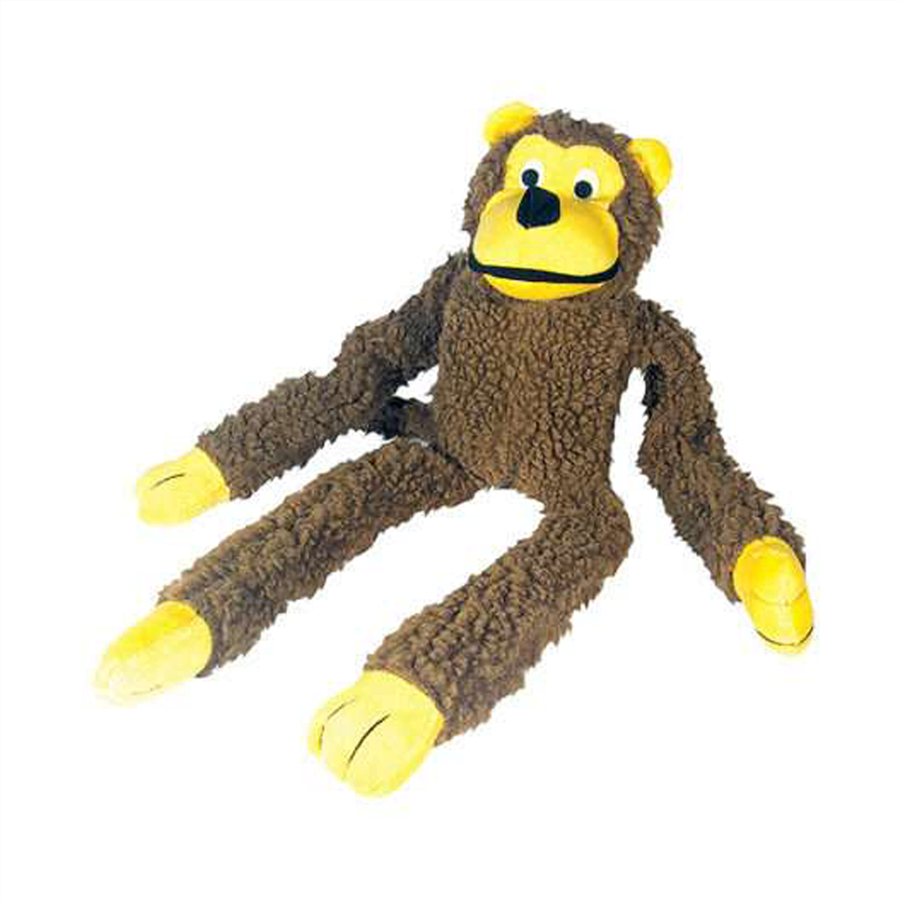 Brinquedo Chalesco Para Cães Pelúcia Macaco Marrom