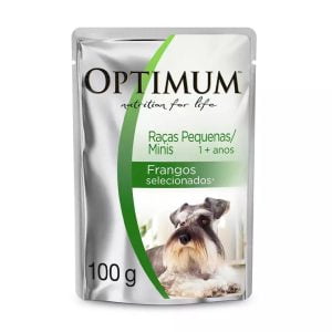 Ração Umida Optimum Sachê Cães Ad Raças Peq Frango - 100g