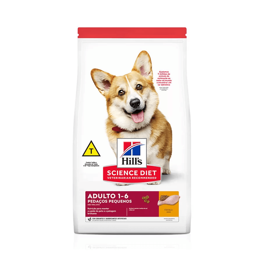 Ração Hills Science Diet Pedaços Pequenos Para Cães Adultos de Pequeno Porte Sabor Frango - 6kg