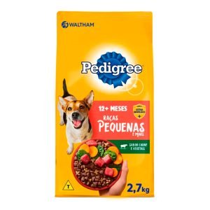 Ração Pedigree Para Cães Adultos Raças Pequenas Carne e Vegetais 2,7kg