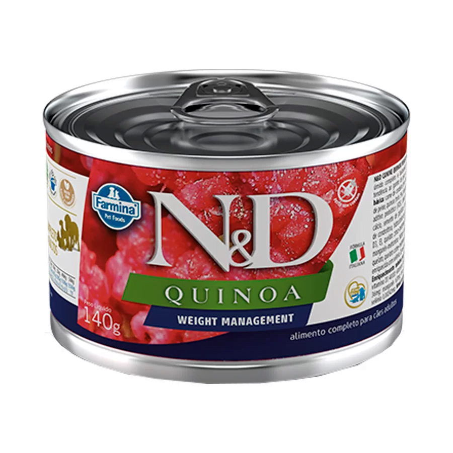 Ração Úmida Lata N&D para Cães Adultos Quinoa - Digestão 140g