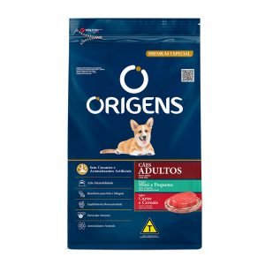 Ração Origens Para Cães Adultos Raças Mini e Pequenas Sabor Carne e Cereais - 1kg